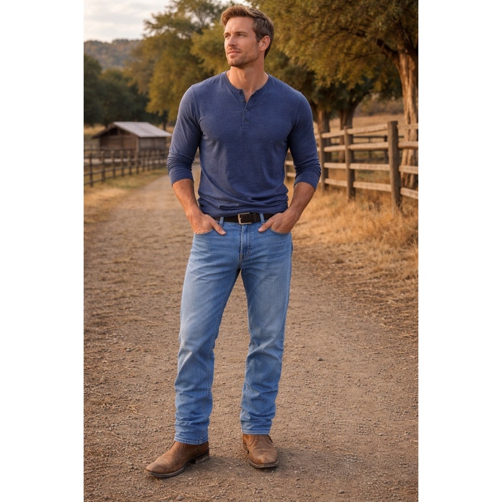 Wrangler Jeans Men's Size (Tag 34×34) 47MWZ Regular Fit Western Cowboy Cut